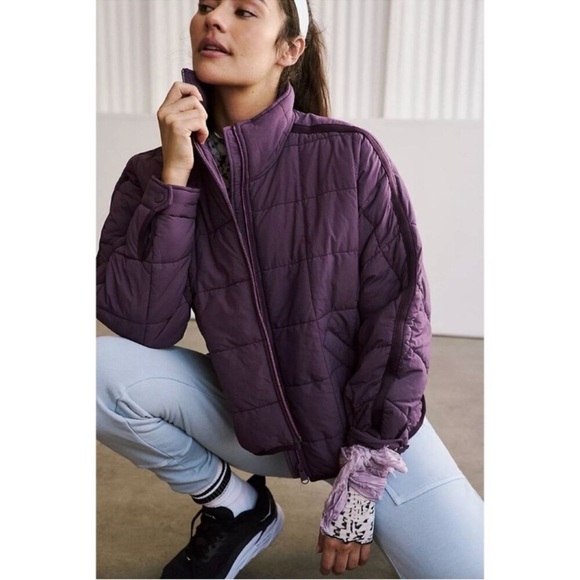 NWT Free People Pippa Packable Puffer Jacket Mulberry Purple FP Movement XS - Picture 8 of 8